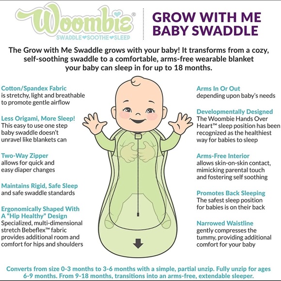 Woombie grow with me sleep sack/ swaddle - Picture 4 of 5